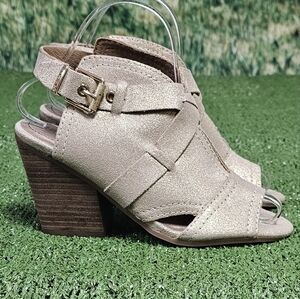 LUCCA LANE | ANALISE SHIMMERY GENUINE LEATHER STACKED HEEL SLING BACKS -…